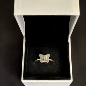 Sterling silver butterfly ring